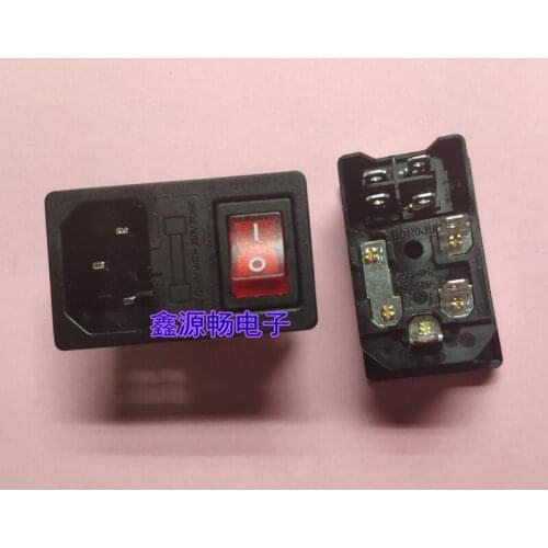 Original new 100% AC power socket S-03F-12S rocker switch three in one AC-01