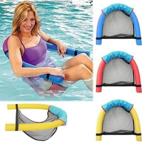 Swimming Floating Chair Pool Kid Adult Bed Seat Water Float Ring Lightweight Beach Ring Noodle Net Piscina Ring Pool Accessories