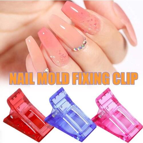 Clothespins for Manicure Fake Nail Clip Clamp Crystal Glue Clip DIY Fake Nails Holder Crystal Extension Glue Clip Manicure Tools