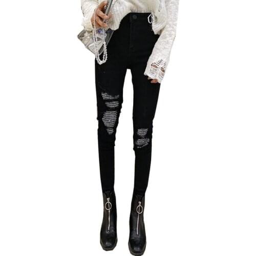 Py1048 2020 spring summer autumn new women fashion casual Denim Pants woman female OL stretchy jeans plus size jeans