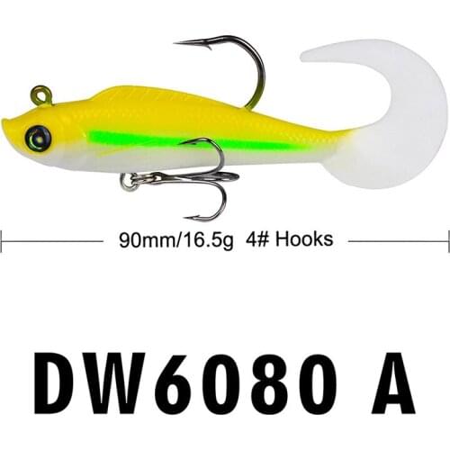 3D Eyes Fishtail Fishing Lures Lead Coating Soft Bait Jigging Soft Bait Fishing Tackle Ice Fishing Saltwater Freshwater