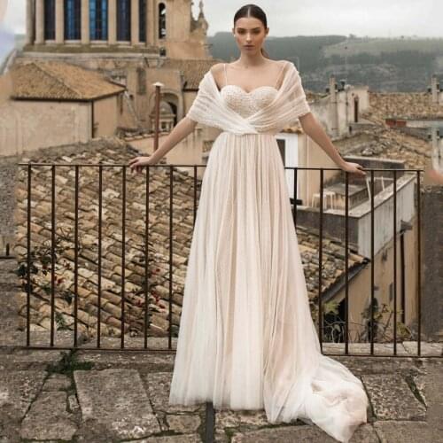 Eightree Boho Wedding Dress Off The Shoulder Vintage Bride Dresses Beading Appliques Wedding Gown Vestido De Novia Custom Made