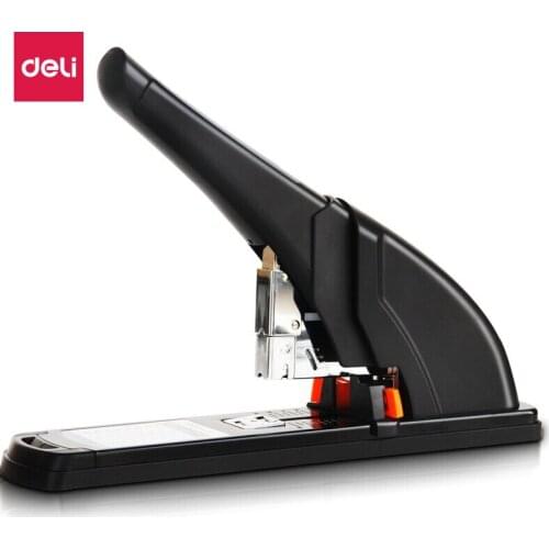 Deli 210 Labor-saving Heavy-Duty Stapler Suitable for 23/6~23/23 Staples Office Supplies Black 0385