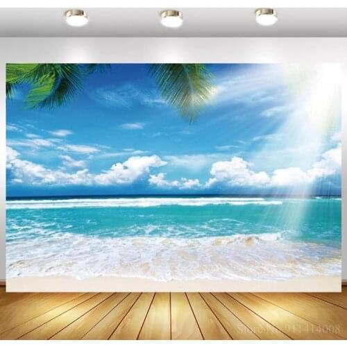 Tropical Beach Photography Background Seaside Summer Wedding Baby Birthday Bridal Shower Party Photo Studio Backdrop