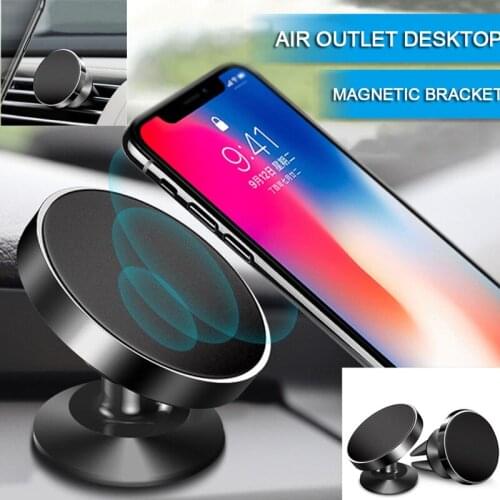 Universal 360 Degree Rotating Car Magnetic Holder Auto Mobile Phone Air Vent Mount Holder Support Stand Bracket Car Interior