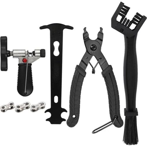 Bike Accessories Universal Bike Chain Splitter + 3 Pairs Bicycle Missing Link Repair Tool With Chain Hook For 7 8 9 10 Speed