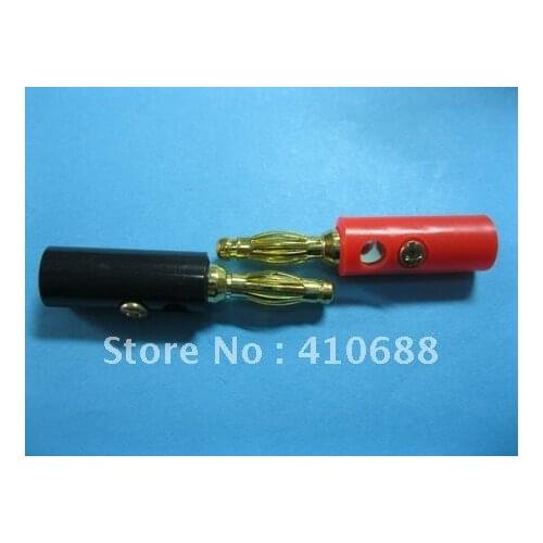 4mm Banana Plug Gold Plated Red & Black 40mm 20 Pcs per lot Hot Sale High Quality