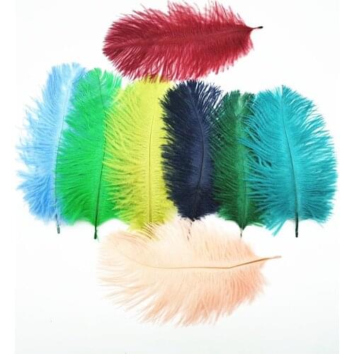 High quality 100-1000Pcs/lot New fluffy Ostrich Feather 15-20CM DIY feathers for crafts decoration plumas Jewelry Making Wedding