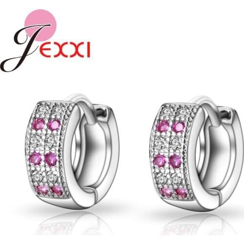 Fashion Jewellery Small Earing For Women Cubic Zirconia Crystal 925 Sterling Silver Hoop Earrings Design Wedding Earring Brinco