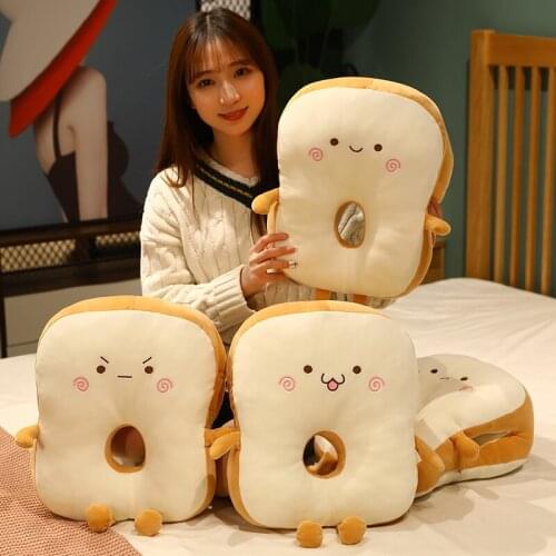 1pc 40cm Kawaii Cheese Bread Toast Plush Toys Lovely Nap Pillow Food & Bear Dinosaur Rabbit Dolls for Children Girls Stuffed Toy