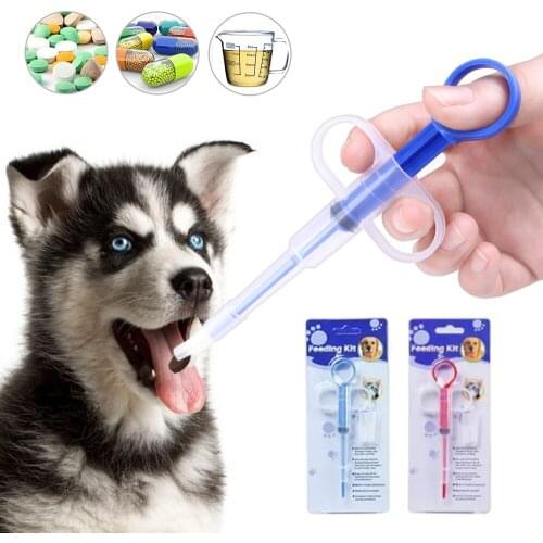 1PCS Pet Medicine Syringe Tablet Pill Gun Piller Push Dispenser Medicine Water Milk Syringe Dog Cat Tube Feeder Tools