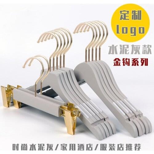 10pcs/lot Wooden clothes hangers household clothing shops childrens adult Solid Wood Coat Hanger (30pcs or more can make logo)