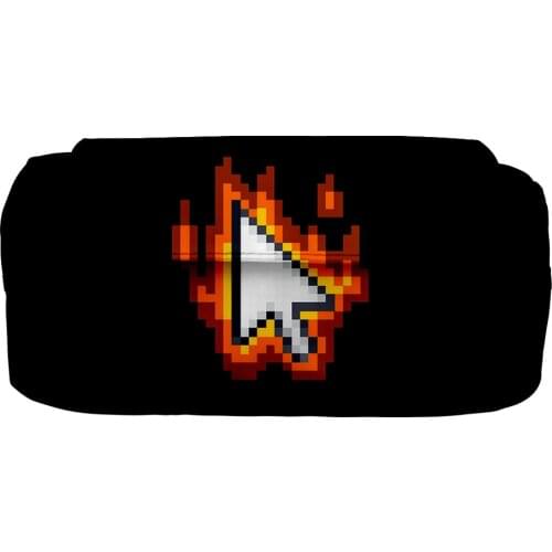 2021 Alan Becker 3D Printing Women Simple Double layer Storage Bag Lady Bag 3D Cosmetic Bag Child Stationery Pencil Bag