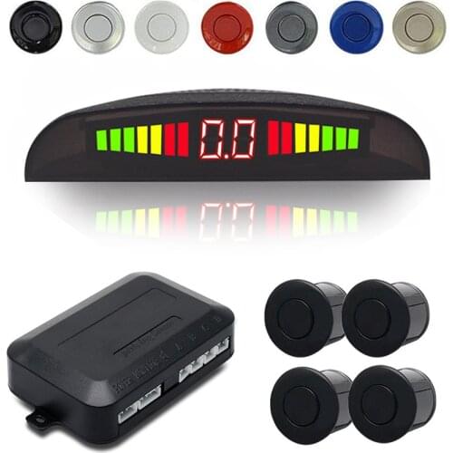 4 Sensors Buzzer 22mm Car Parking Sensor Kit Reverse Backup Radar Sound Alert Indicator Probe System 12V