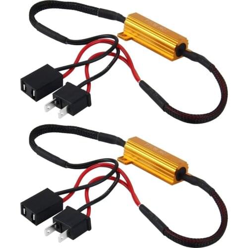50W H1 H3 H7 H11 H4 h10 Car Load Resistor Error Canceller LED Decoder Canbus Free Wiring Canceller Decoder Light h4