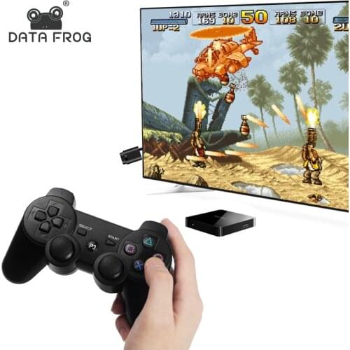 Data Frog 2.4G Wireless Dual Vibration Gamepad for PS2/PS3 Game Joystick for Android Phone/TV Box/Smart TV/PC Game Controller
