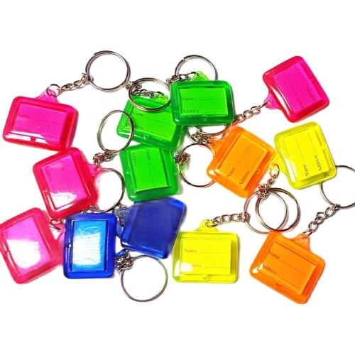 4-24 Piece Key Chain With Mini Name Tag 814 Kids Vintage Charm Favour Pinata School Bag Party Favors Gift Novelty Birthday Prize
