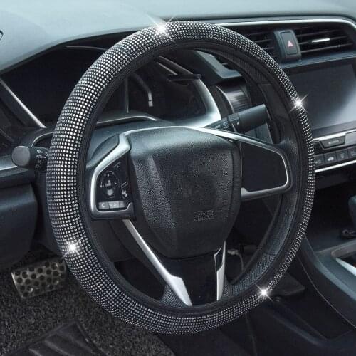 Elastic Steering Wheel Cover Shiny Colorful PU Car Styling Interior Accessories Auto Decoration 37-38cm Universal