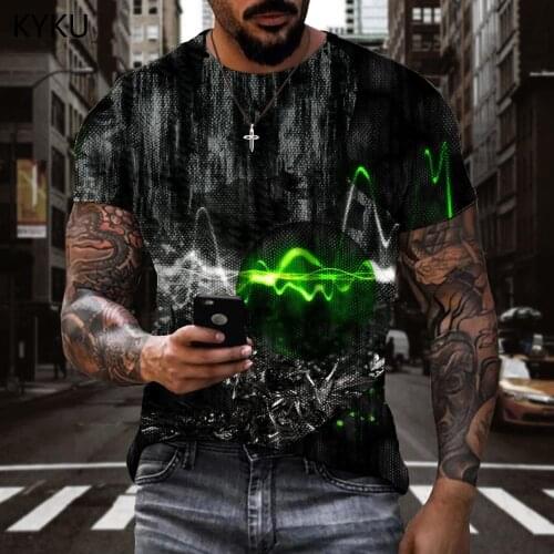 3d Tshirt Abstract T shirt Men Psychedelic Tshirts Casual Hip Hop Shirt Print Street Anime Clothes Mens Clothing Punk Rock New