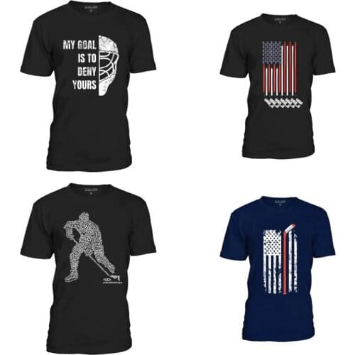 COLDOUTDOOR Cotton O-Neck T-Shirts for ice Hockey High quality free shipping Vintage Short-Sleeve Mens Women Kids Shirt