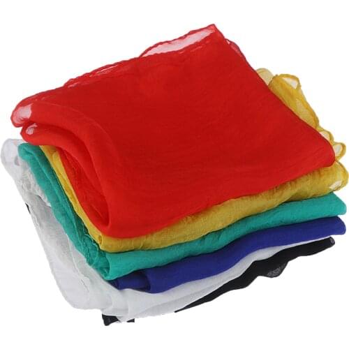 Colorful Silk Scarf Magic Tricks Close Up Street Stage Magic Prop Accessories Magicians Gimmick Illusion 60* 60 Cm