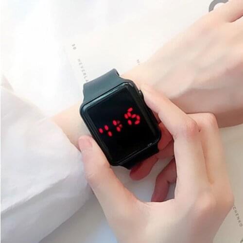 Creative Luminous Square Black and White Children Men Women Trend LED Watch Student Smart Touch Screen Electronic Clocks reloj
