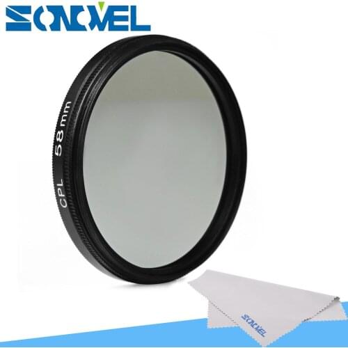 58mm Circular Polarizing CPL C-PL Filter Lens For Canon 1300D 800D 760D 750D 650D 600D 200D 80D 70D 77D 60D with 18-55mm lens