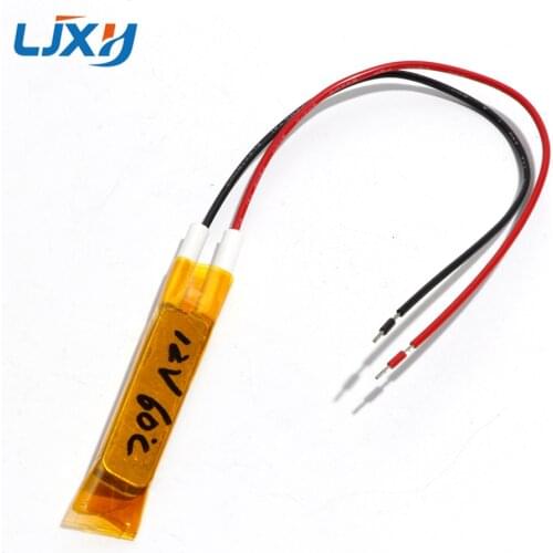 LJXH PTC12 Low Voltage Insulation Yellow Film Heating Sheet Element 12V Electric Heating Core 35*8*3mm Constant Temperature