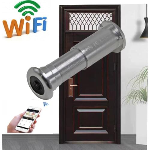 V380 WIFI Door eye camera HD 1080P Panoramic fisheye camera Mini Peephole Door WifI IP security camera LED940nm TF card Slot