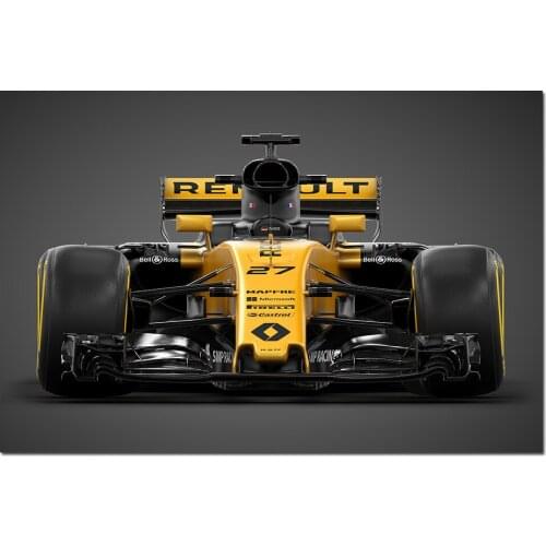 Formula1 Renault RS17 Racing Car Poster Wall Picture for Living Room Wall Art Canvas Cloth Fabric Print Painting