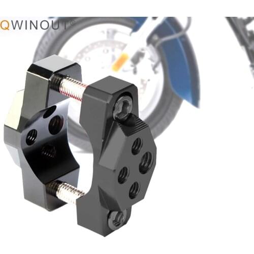 QWINOUT Universal Motorcycle Bicycle Aluminum Spotlight Headlight Phone GPS Handlebar Holder Bracket Clamp M6 Screw Fixed Frame