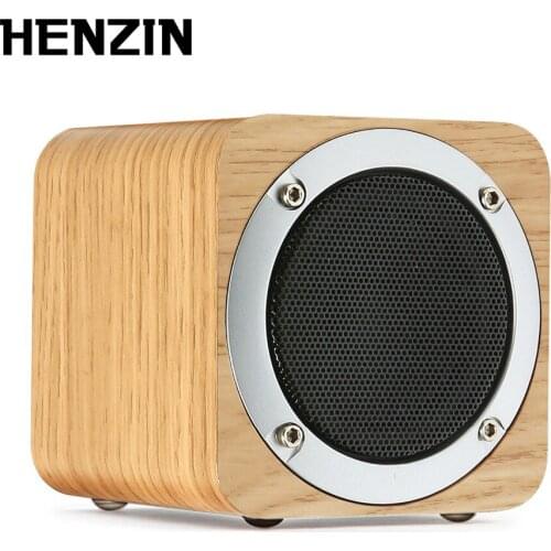 Portable Wood Wireless Bluetooth Speaker Hi-Fi Shock Bass Bluetooth Speaker FM Radio TF AUX for Mobile Phones Xiaomi iPhone