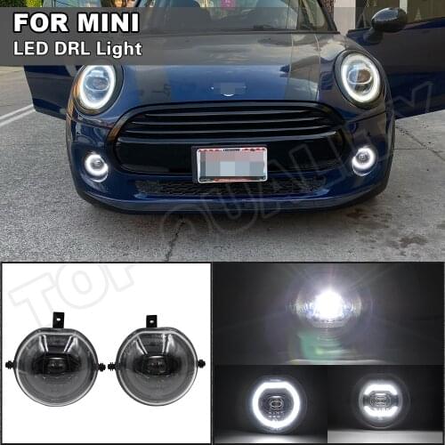Fog Lamp For BMW Mini Cooper F55 F56 F54 F57 Replace OEM# 63177329171 LED Parking Halo Ring DRL Fog Light Daytime Running Light