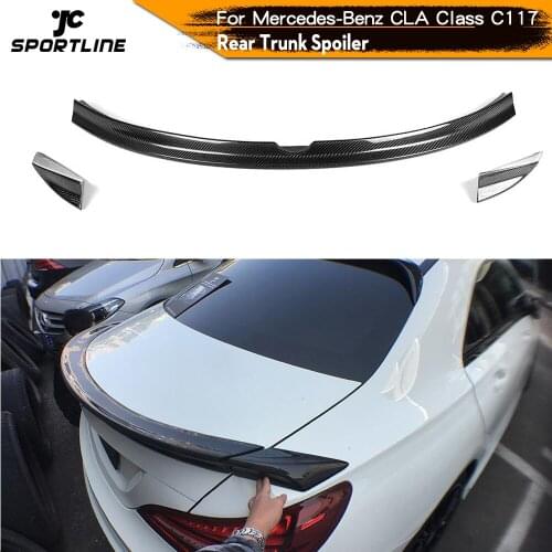 Carbon Fiber Rear Trunk Spoiler Boot Duck Lip Wing for Mercedes-Benz CLA250 CLA260 CLA45 2013 2014 3PCS/SET Car Styling