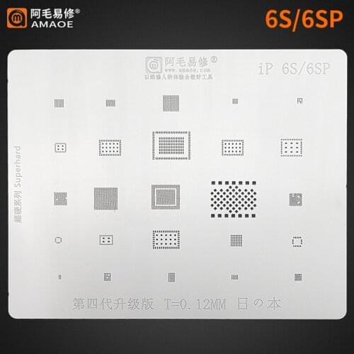 AMAOE BGA Reballing Stencil For Iphone 6 6S 7 8 X XS MAX XR 11 11PRO 12 12Pro Pro Max Mini Wifi Nand Power RAM Audio IC Ship