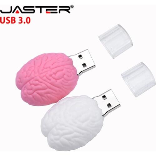 JASTER USB 3.0 cartoon pen drive brain type usb 4GB 8GB 16GB 32GB 64 GB 128GB flash memory birthday gift