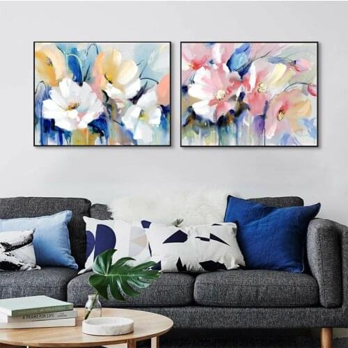 Gorgeous Flower Modern Painting on Canvas Painting Poster and Print Cuadros Wall Art Pictures for Living BedRoom Home Decoration