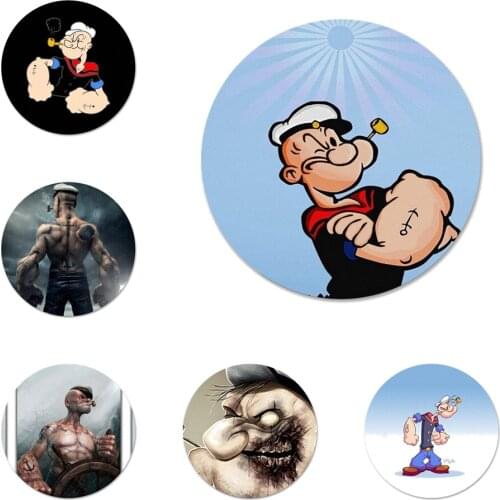 Popeye Icons Pins Badge Decoration Brooches Metal Badges For Backpack Decoration 58mm