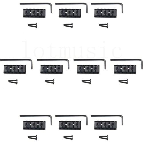 10Pack Black 42MM Guitar Locking Nut Bridge Guitar Parts