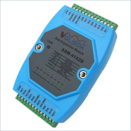 12DI/4DO12 switch input 4 relay output acquisition module RS485 Modbus communication