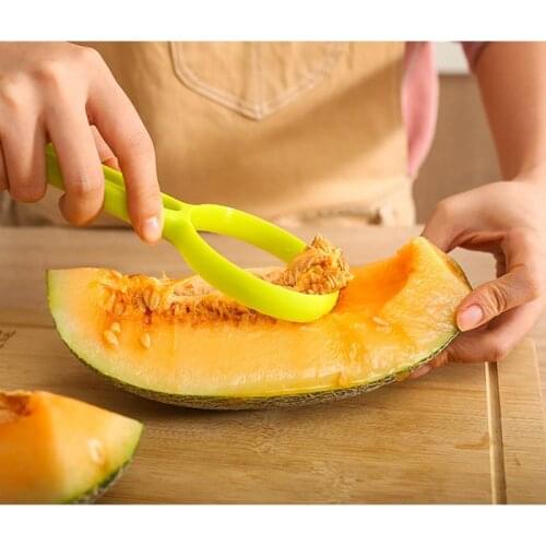 2pcs Fruits Peel Remover Peeler Vegetable Seeds Digging Spoon Set Watermelon Pulp Digger Spoon Kitchen Tool Kichen Accessories