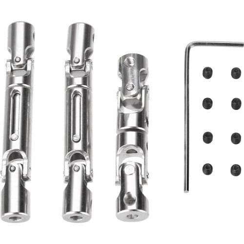 3Pcs Strong Drive Shaft Upgrade Part Metal Drive Shaft For WPL B-36 B-16 6WD 1/16 RC Car Silver Hand Tool Accessories