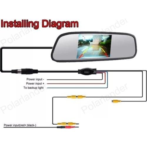 Digital HD video lcd car mirror monitor small display for vehicle reversing parking backup rear view camera sale