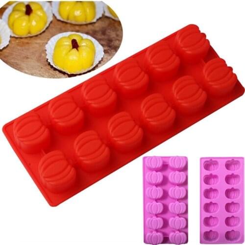 Halloween Pumpkin Silicone Candy Chocolate Cookie Cake Mold Soap Ice Cube Moulds