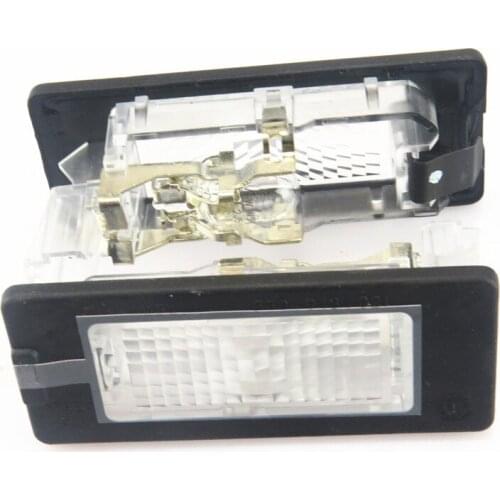 FHAWKEYEQ 2x 12V Halogen License Plate Light For VW Passat B6 B7 Jetta MK6 Tiguan Touran Sharan Golf Seat Alhambra 5N0 943 021 A