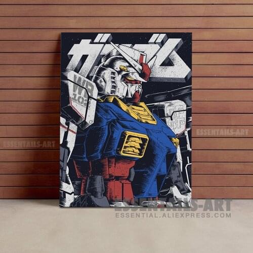 Gundam 1st the First design Canvas Wall Art Painting Poster Bedroom study studio print Living kid Room Home Decoration Prints