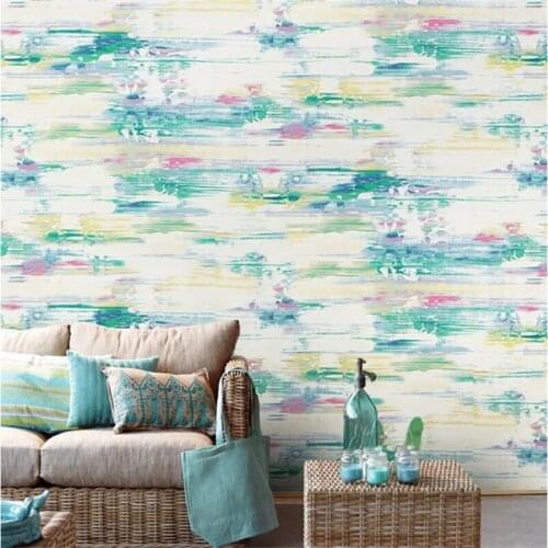 Beibehang Personality Scandinavian Wallpaper Abstract Personality Watercolour Creative Art Wallpaper Clothing Shop Background