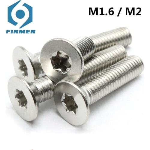 Lathe Tool Blade Cutter Accessories M1.6M2 Grade 304 Six-Lobe Screw 20PCS Fastener CNC Accessories For Carbide Blade
