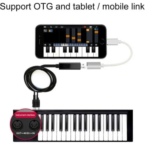 CPDD 2m Keyboard Recording Editing Cable Electric Piano Converter Cable USB to Midi