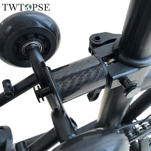 TWTOPSE 32g Carbon Bicycle Rear Shock For Brompton Folding Bike Bicycle Shock Titanium Bolt Lightweight Suspension British Flag